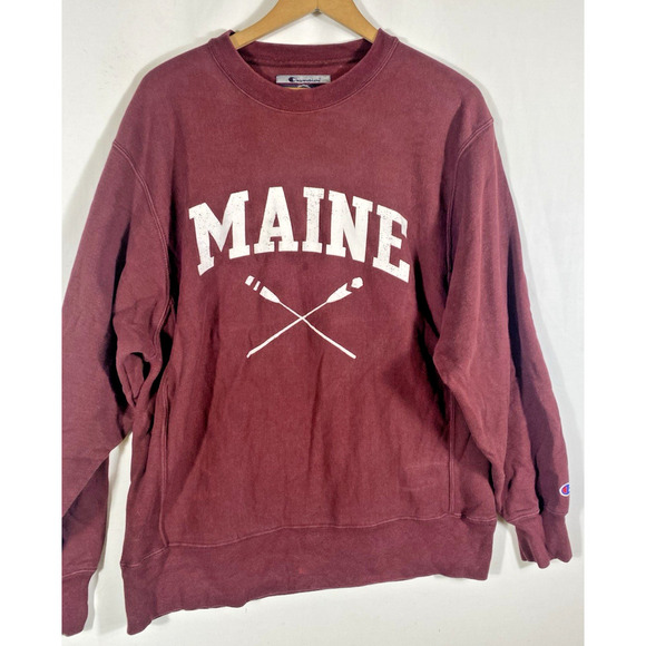 Maine Sweatshirt Champion Reverse Weave Size Medium Mens Womens Vintage College - Picture 2 of 8